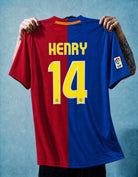 Maglia Barcellona Henry 14 Home 2008/09 vista posteriore