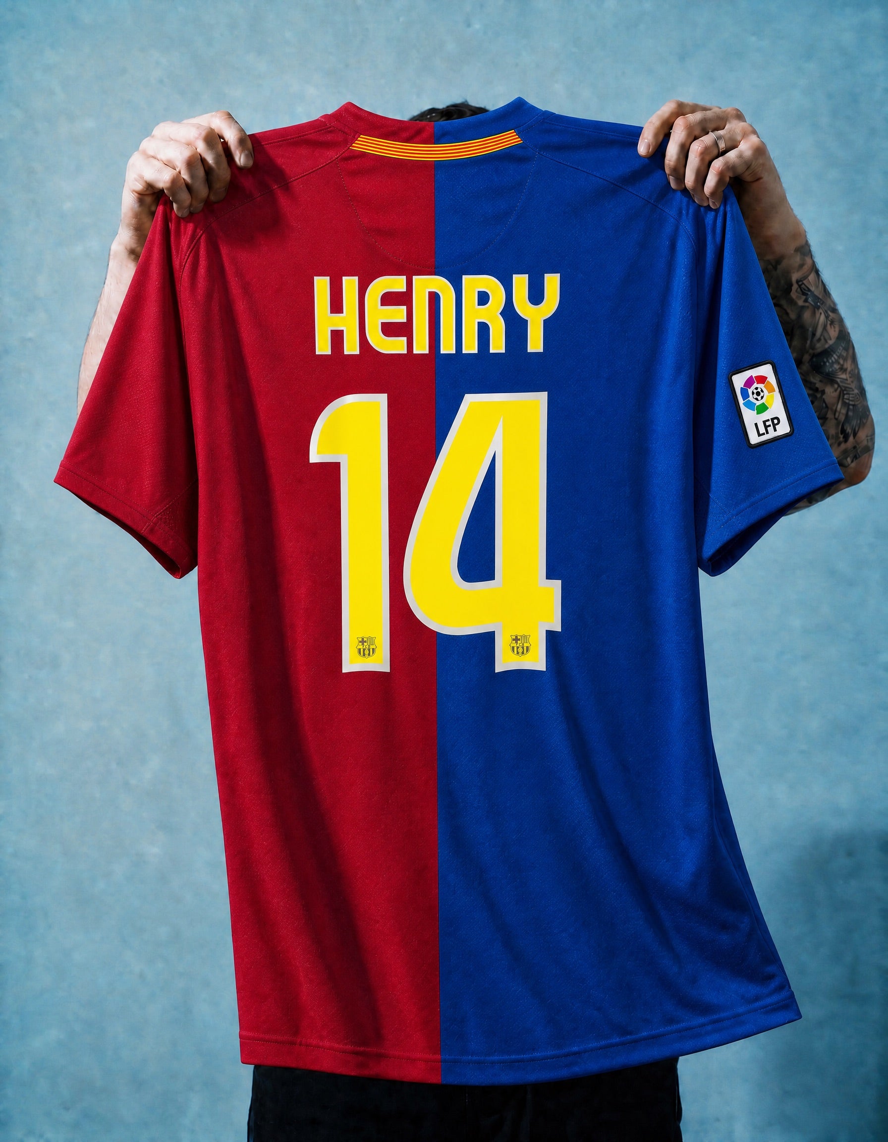 Maglia Barcellona Henry 14 Home 2008/09 vista posteriore
