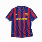 Maglia Barcellona home 2009/10 strisce blu granata vista frontale