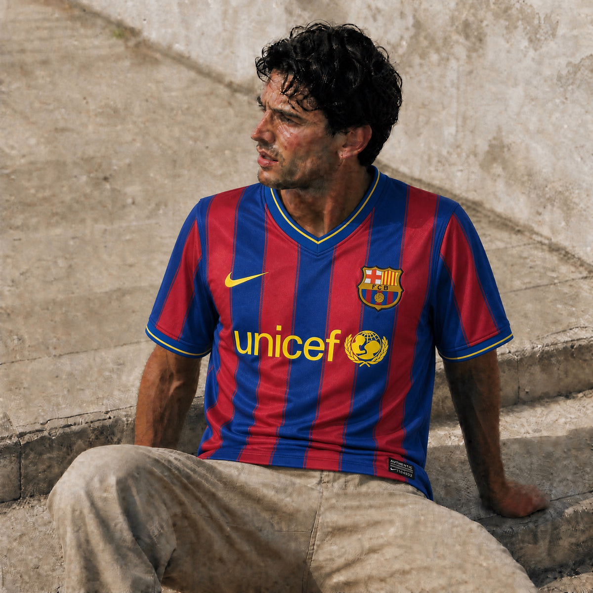 Tifoso che indossa maglia Barcellona home 2009/10 taglio classico