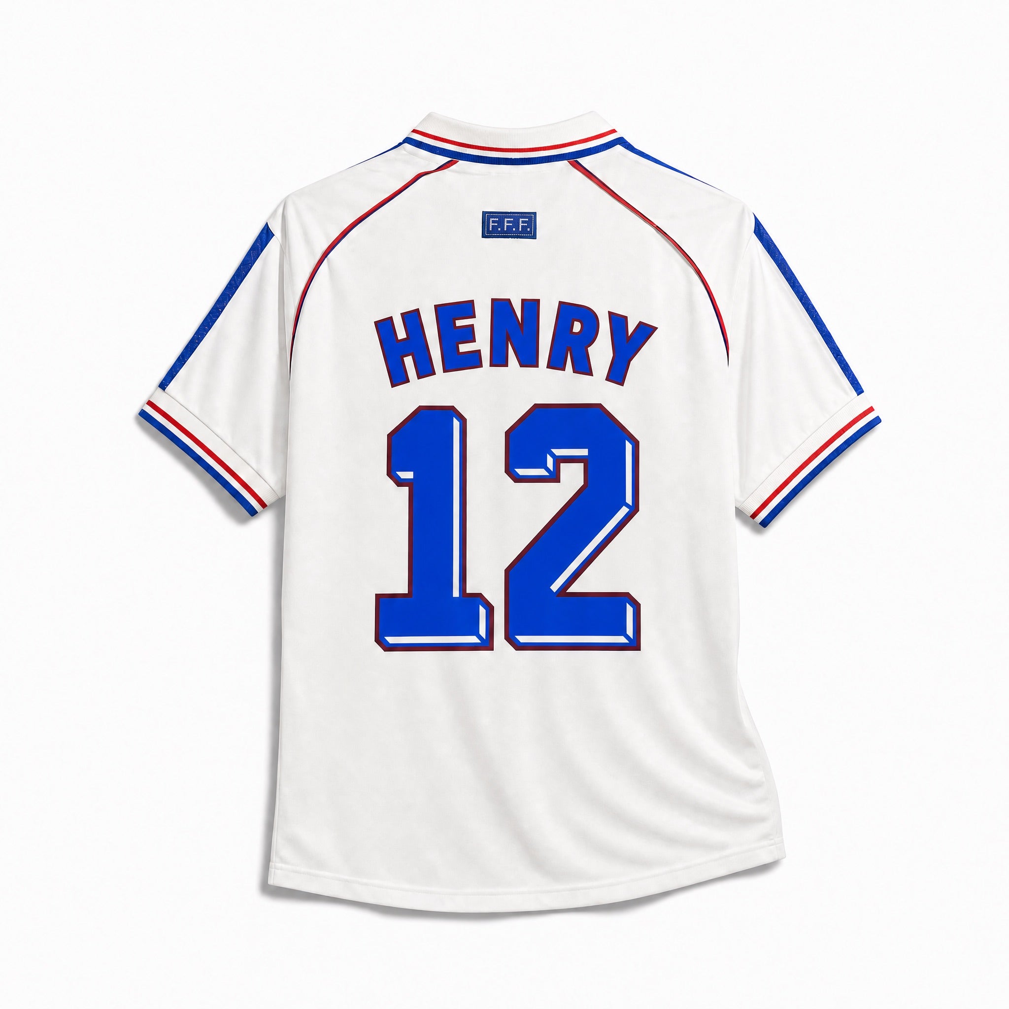 Maglia Francia away 1998 vintage numero 12 vista posteriore