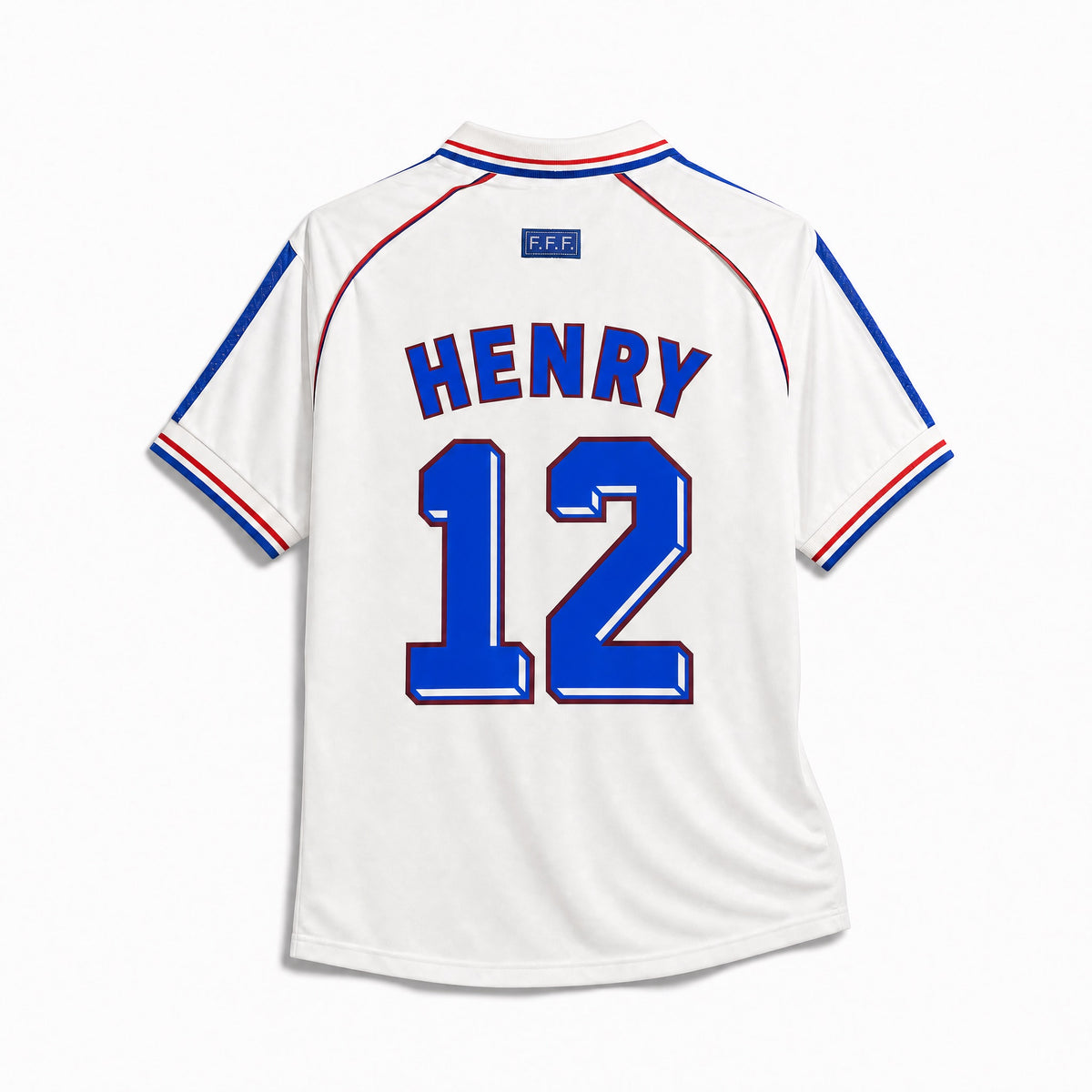 Maglia Francia away 1998 vintage numero 12 vista posteriore