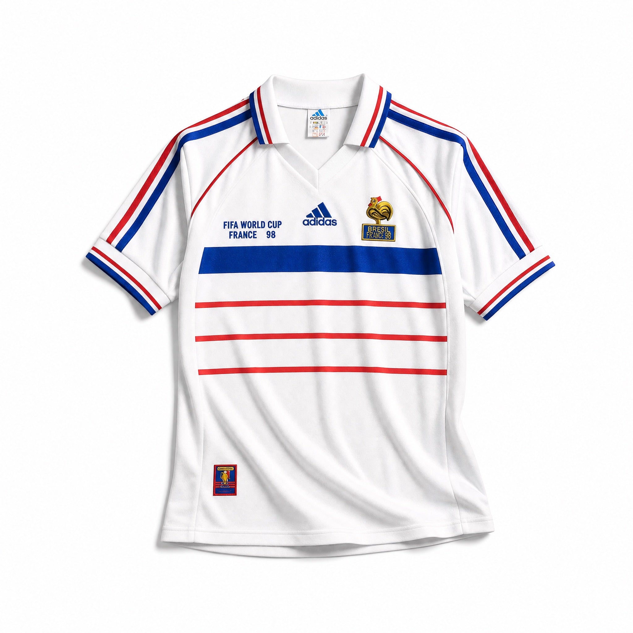Maglia Francia away 1998 bianca vista frontale