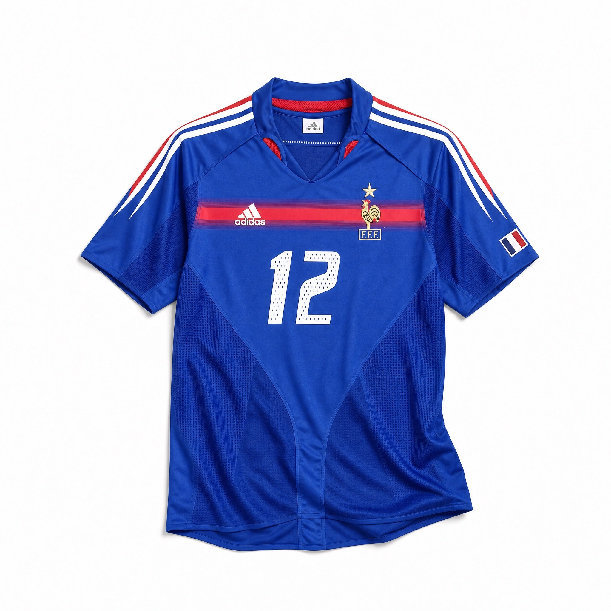 Maglia Francia home 2004 blu vista frontale