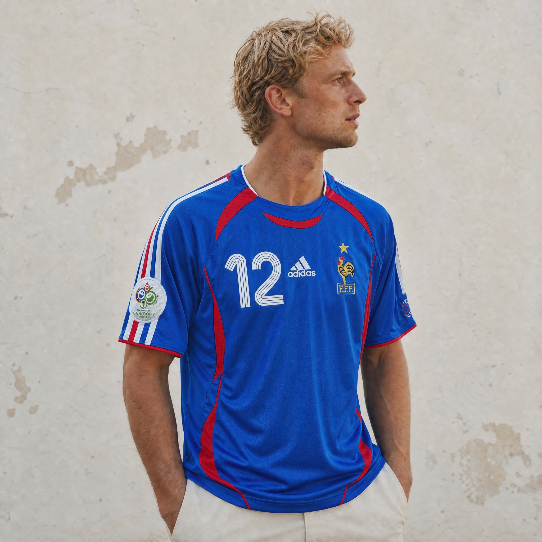 Tifoso che indossa maglia Francia home 2006 taglio classico