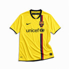 Maglia Barcellona 2008/09 away vista frontale colore giallo
