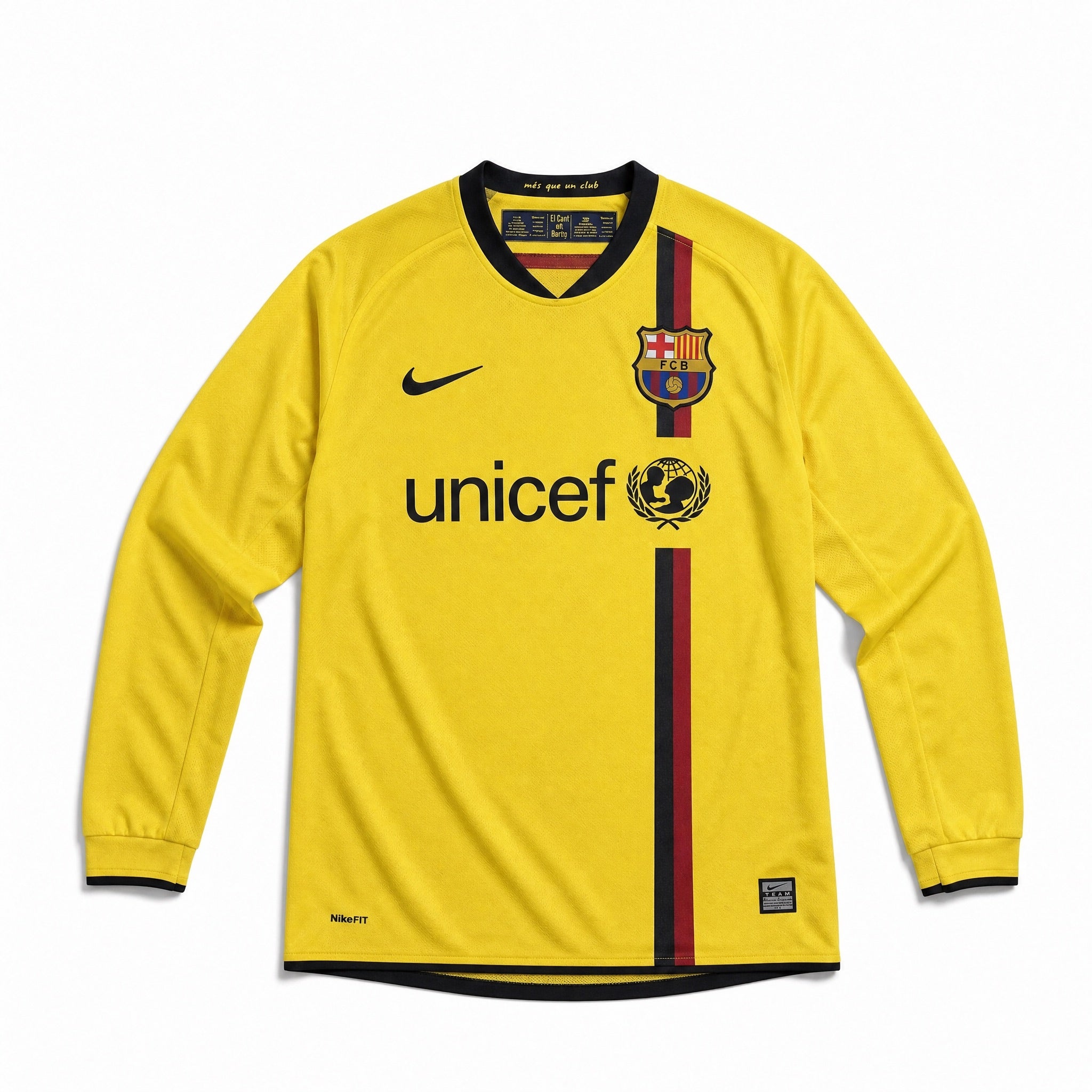 Maglia Barcellona 2008/09 away maniche lunghe vista frontale
