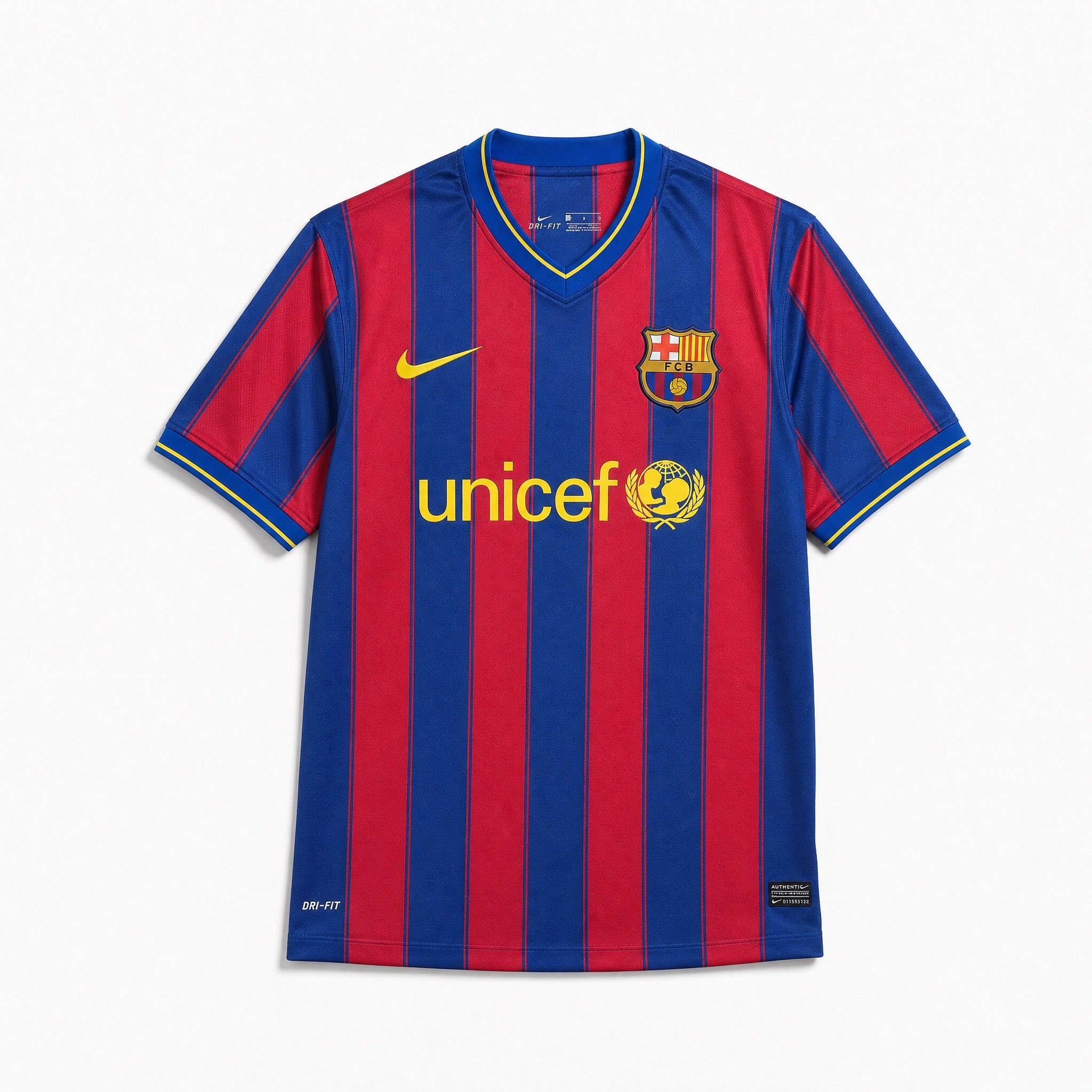 Maglia Barcellona 2009/10 home vista frontale banda centrale
