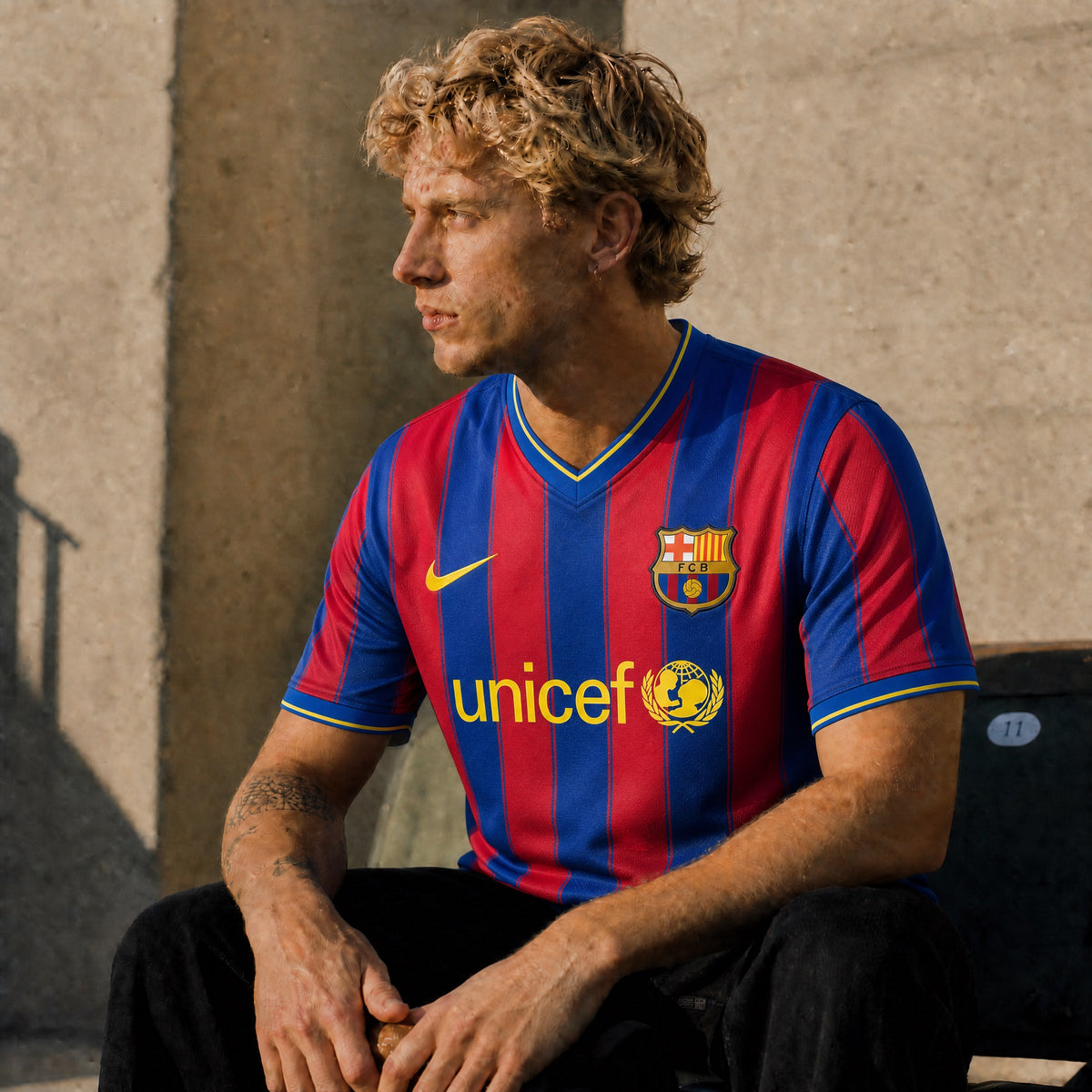 Lionel Messi Barcellona 2009/10 maglia home numero 10 in partita
