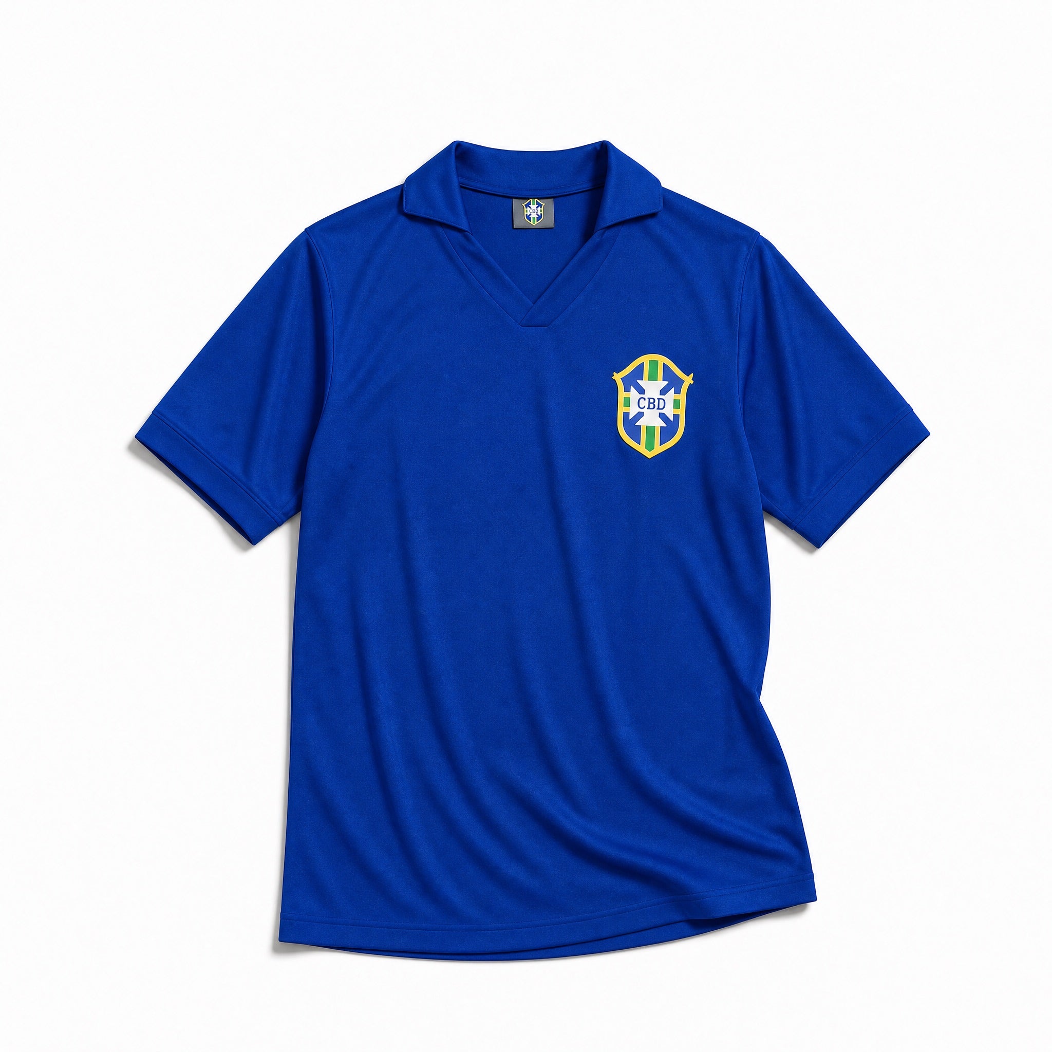 Maglia Brasile away 1957 blu vista frontale