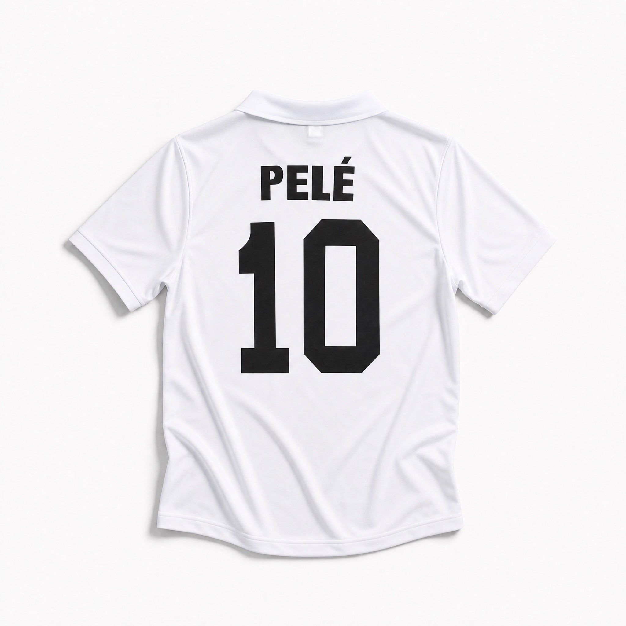 Maglia Pelé Santos Home 1970 bianca con numero 10
