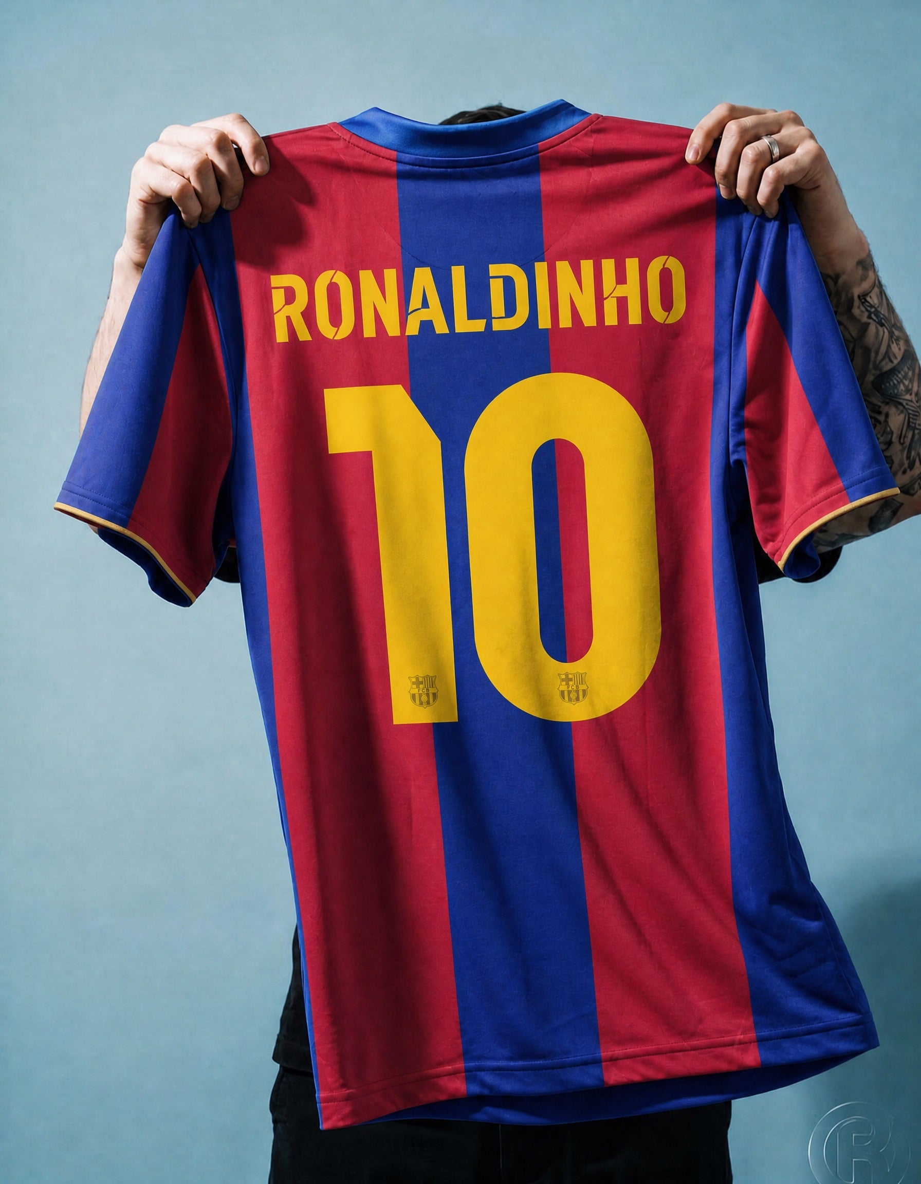 Dettaglio stemma Barcellona maglia Home 2007/08 celebrativa Camp Nou
