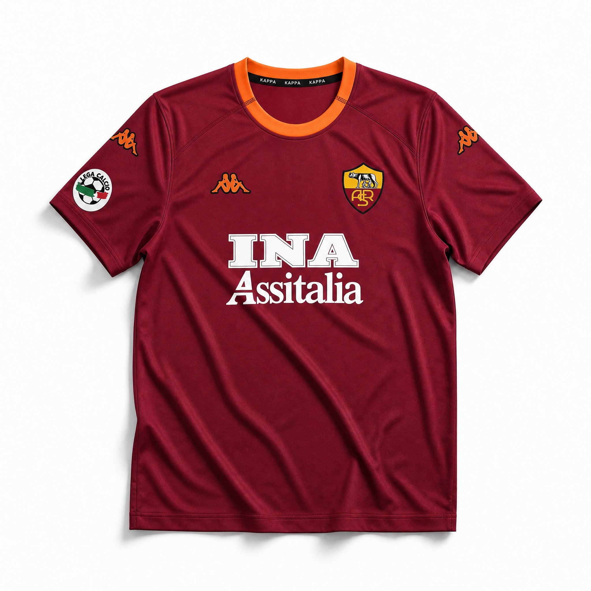 Maglia ufficiale Roma stagione 2000/01 vista frontale colore rosso