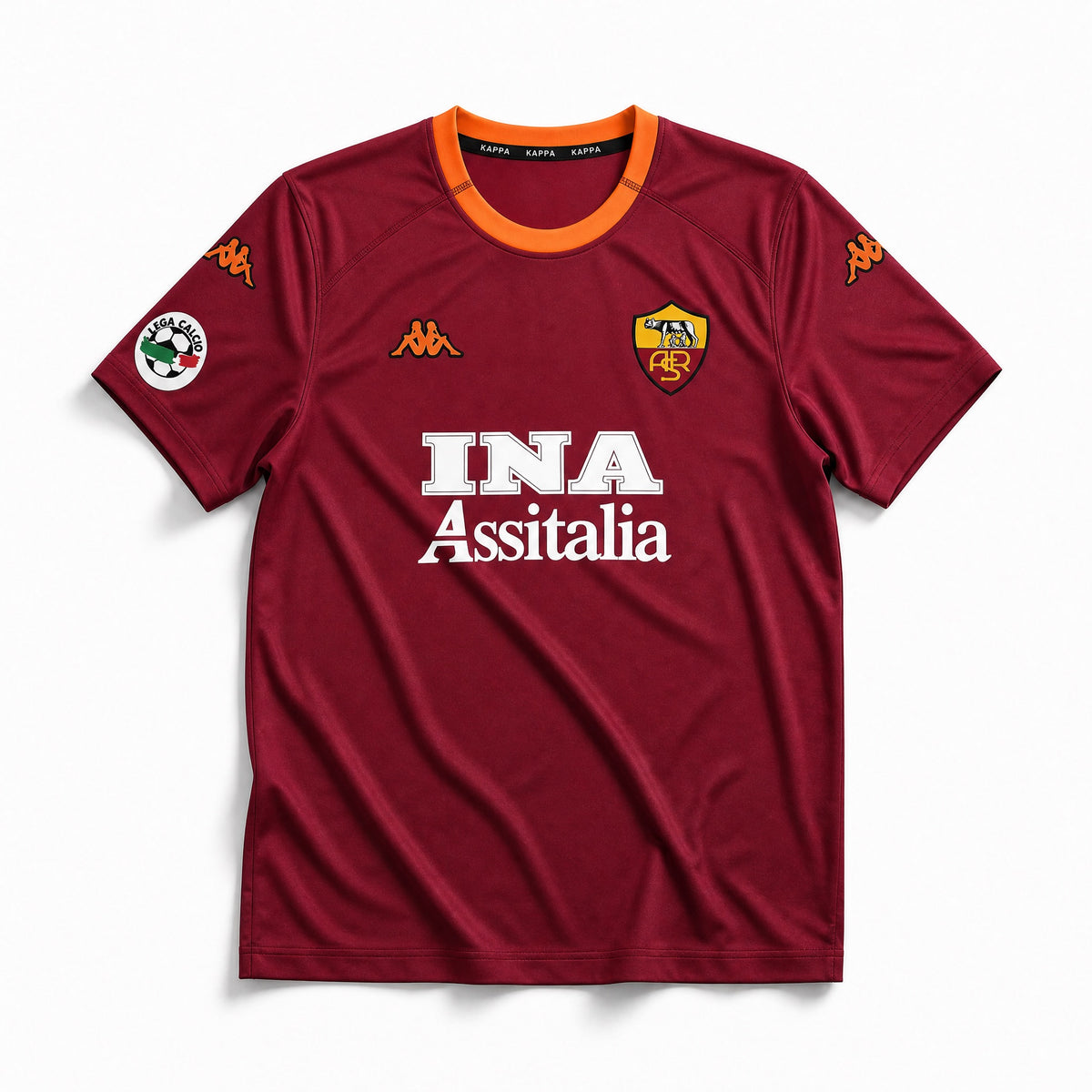 Maglia ufficiale Roma stagione 2000/01 vista frontale colore rosso