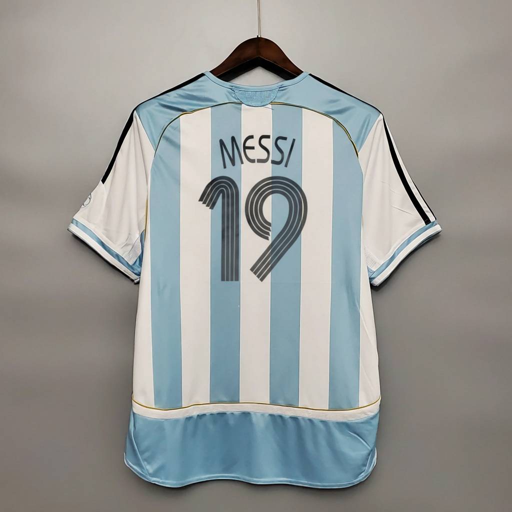 Maglia Argentina 2006 home Messi numero 19 retro bianco celeste