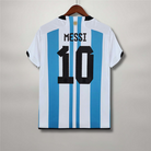 Maglia Argentina 2022 home Messi numero 10 retro bianco celeste vista posteriore