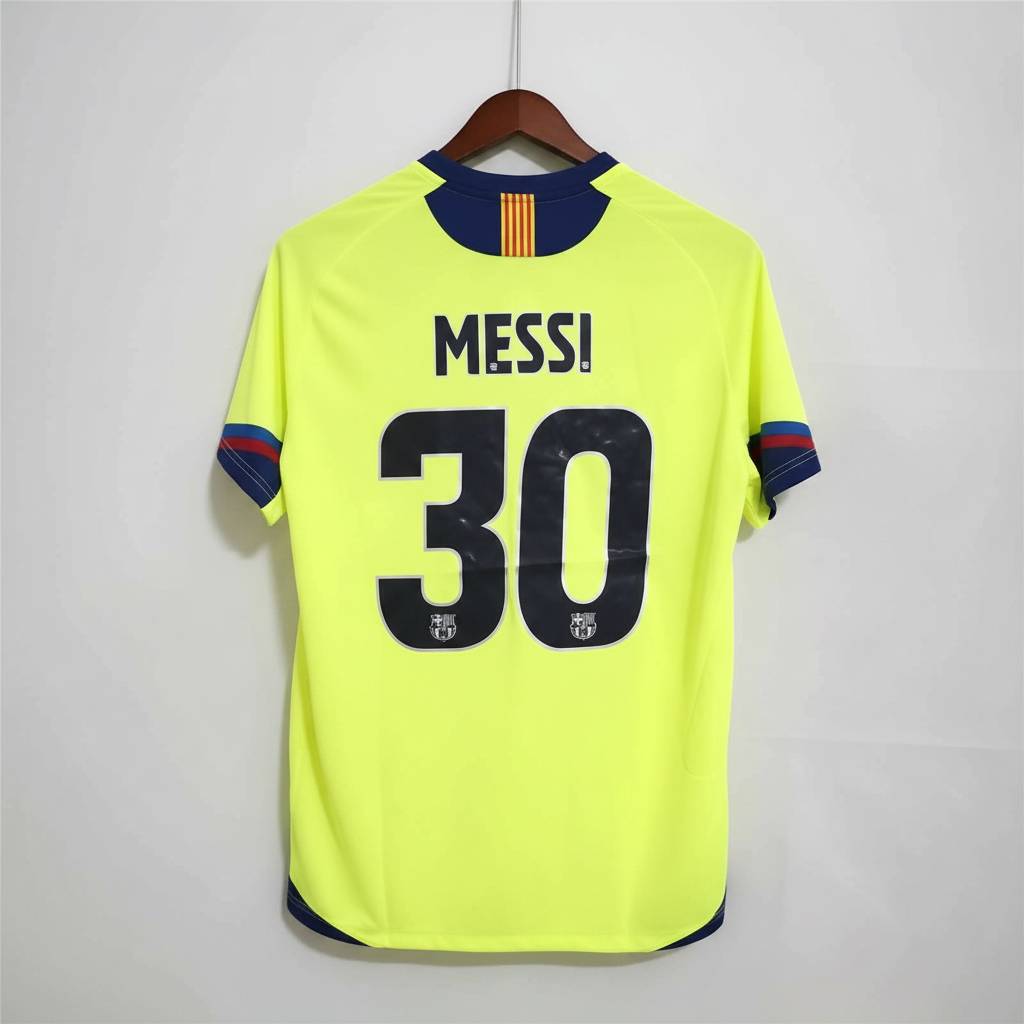 Maglia Barcellona Away 2005/06 Messi numero 30 retro giallo fluo