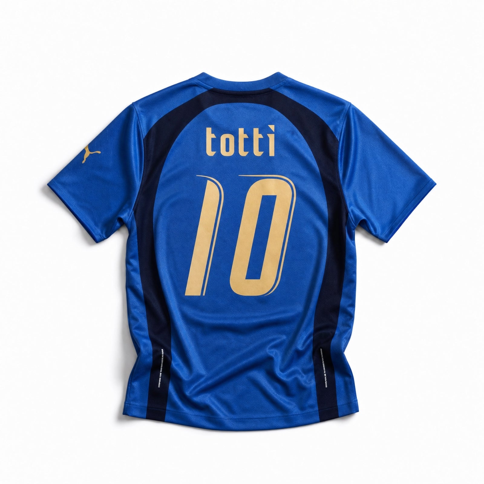 Maglia Italia 2006 retro vista posteriore con numero 10 Totti
