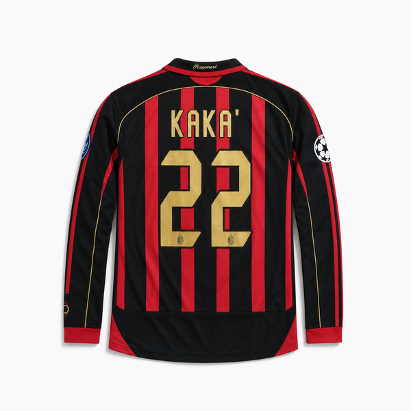 b*n様 AC Milan KAKA 22 ユニフォーム 長袖 Kaká Milan 2006/07 Home Long Sleeve Jersey | Vintage Shirt – Retro
