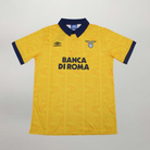 Maglia Lazio Away 1993/94 gialla con dettagli blu vista frontale