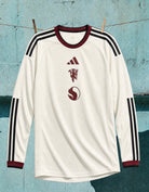 Maglia Man. United Third Long 2026/27 con dettagli bordeaux e verde scuro