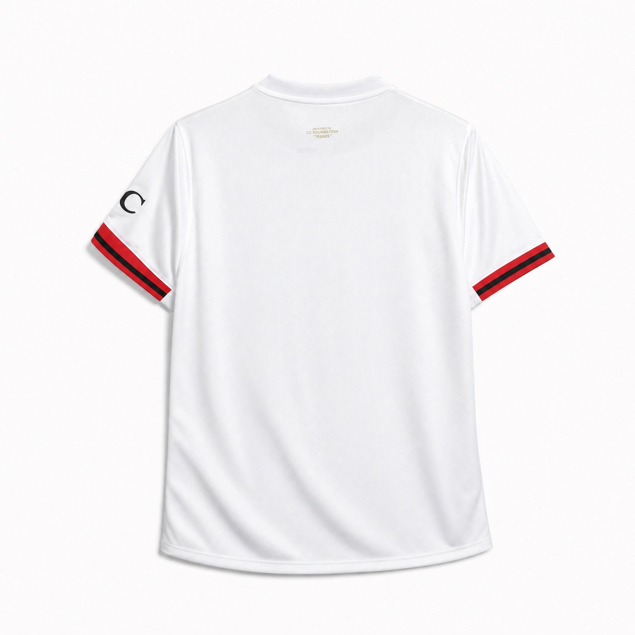 Maglia Milan 2026/27 away vista posteriore dettaglio tessuto bianco