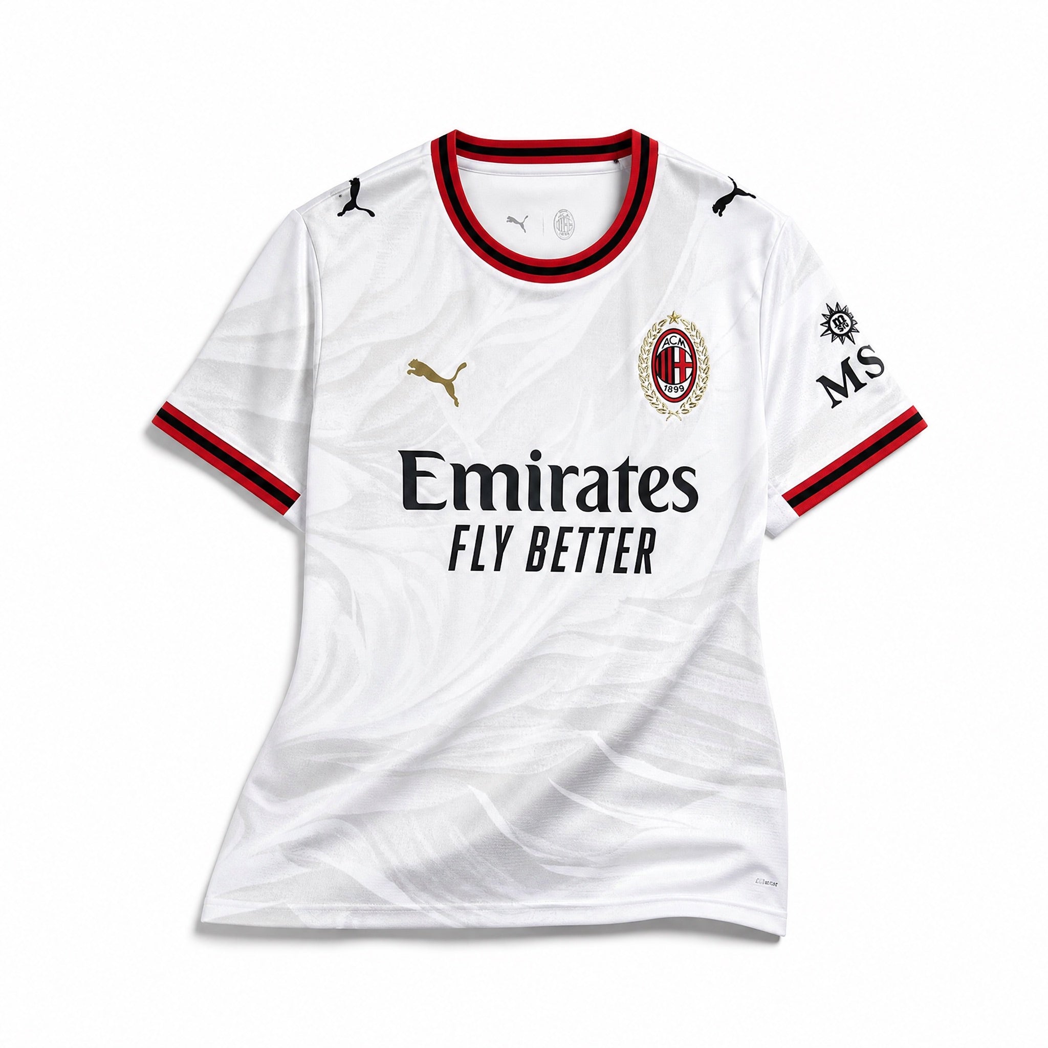 Maglia away Milan 2026/27 vista frontale colore bianco su appendino