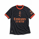 Maglia third Milan 2026/27 vista frontale colore blu notte con dettagli a contrasto