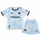 Palermo completo Third Bambino 2025/26 con maglia chiara e fantasia azzurra