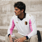 Palermo jersey 125° anniversario 2025 bianca e rosa a manica lunga