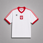 Maglia Polonia Home 1982 World Cup rossa dettagli bianchi vista frontale