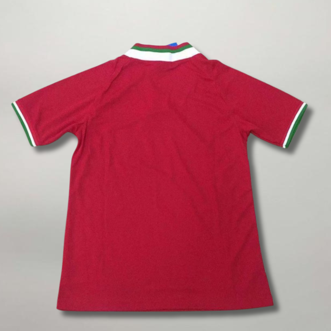 Retro maglia Bulgaria Away 1994 rossa con design classico anni 90
