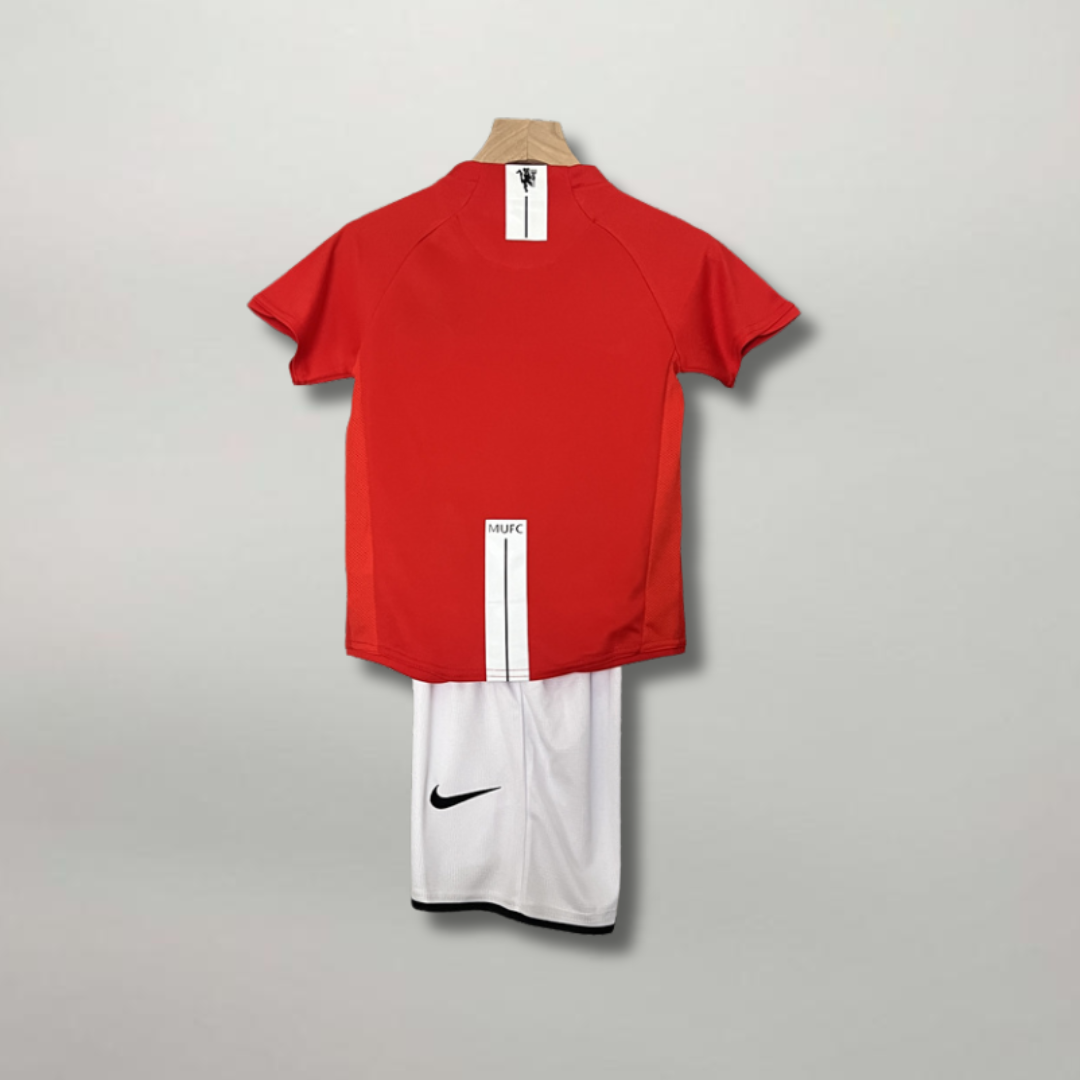 Retro maglia Manchester United Home 2007/08 bambino rossa stile vintage