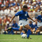 Roberto Baggio durante la finale di USA '94 con la maglia della Nazionale.