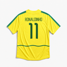 Ronaldinho con maglia Brasile 2002 durante il Mondiale
