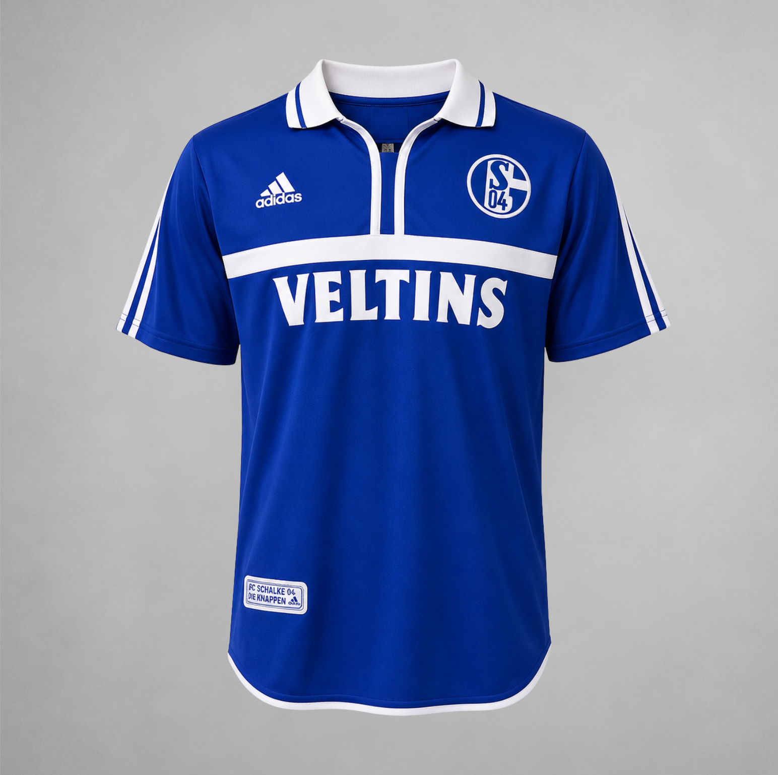 Schalke 04 maglia home 2000/02 blu reale vista frontale completa