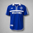 Schalke 04 maglia home 2000/02 blu reale vista frontale completa
