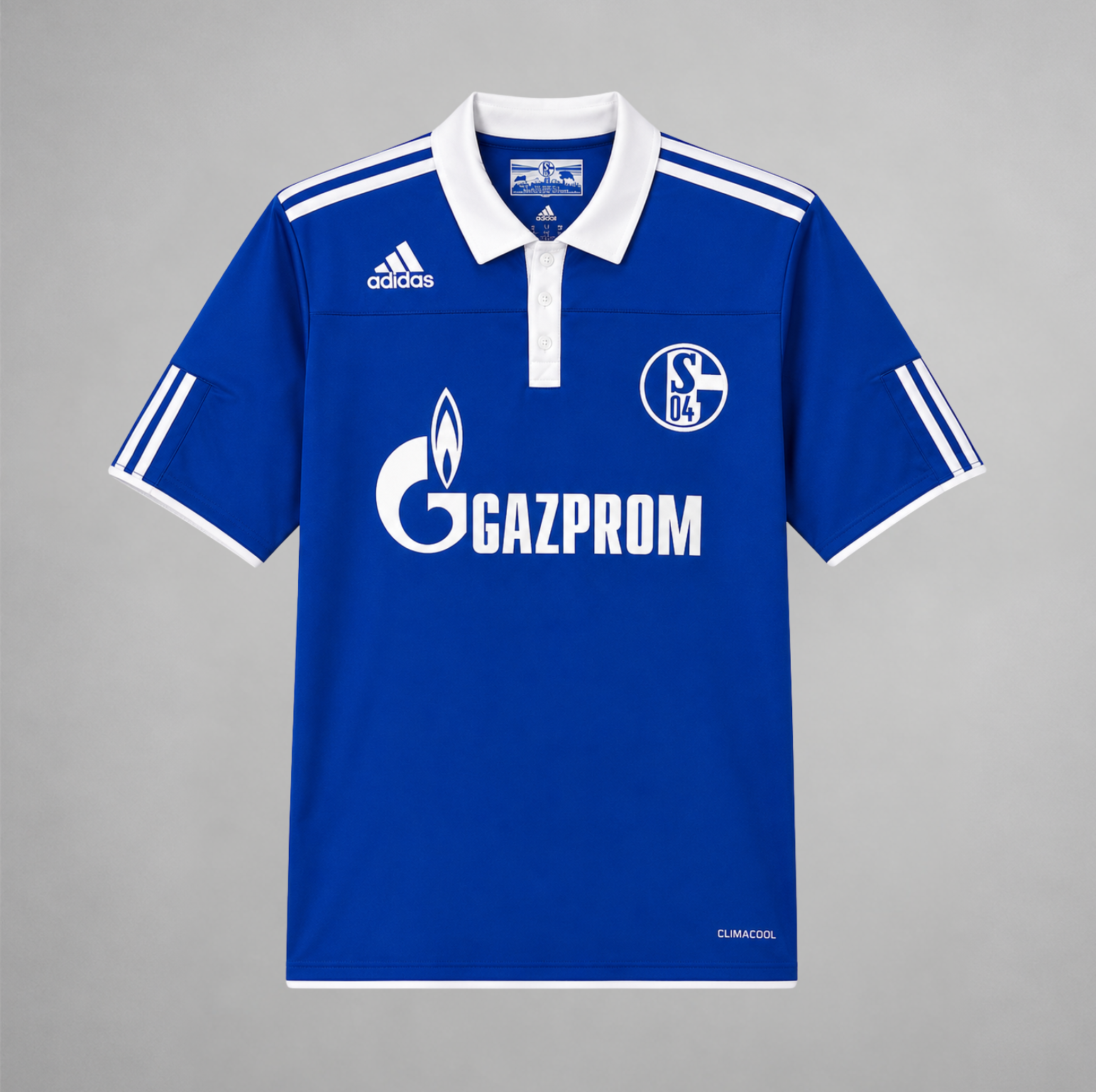 Schalke 04 maglia home 2010/11 blu reale vista frontale completa