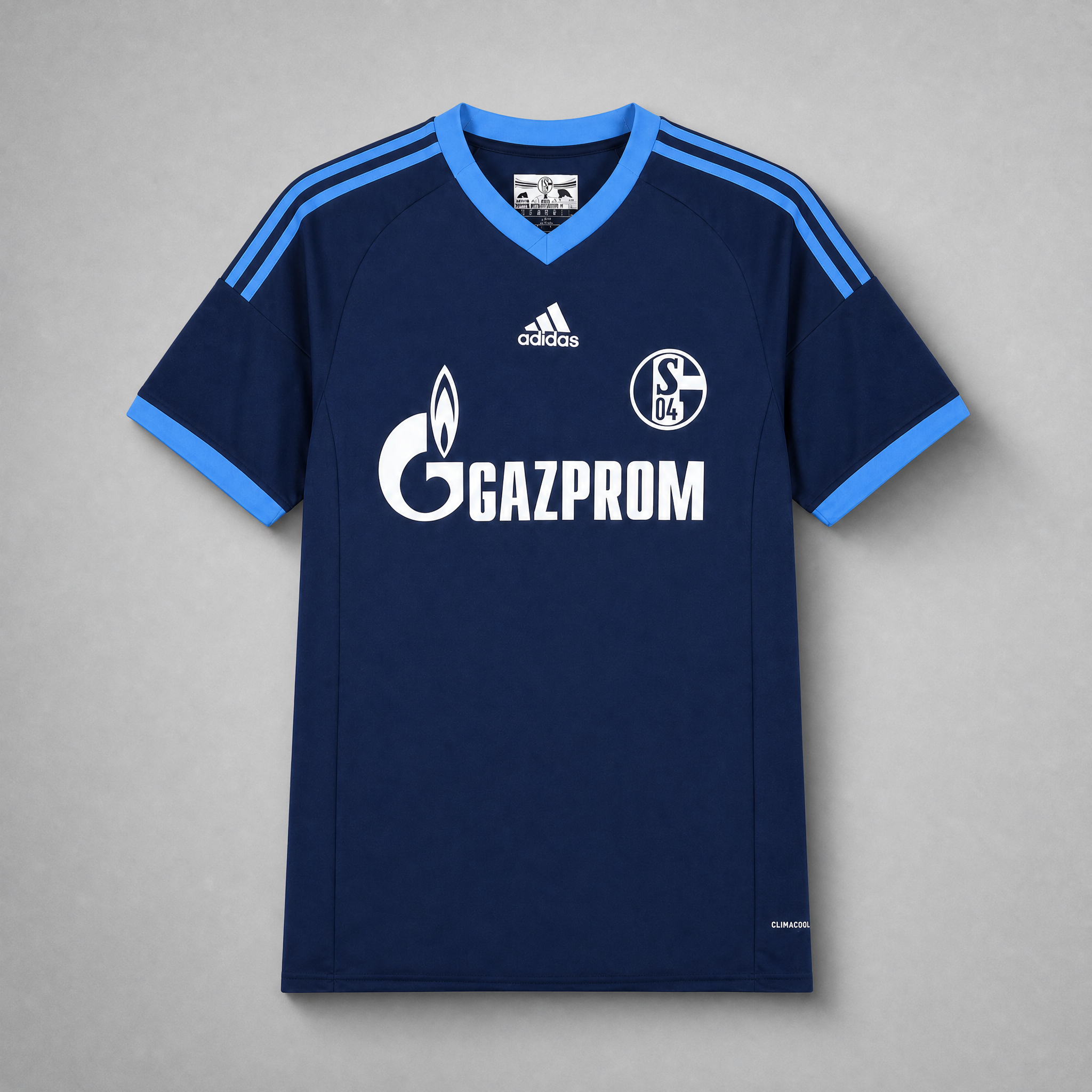 Schalke 04 maglia away 2010/11 blu scuro vista frontale completa
