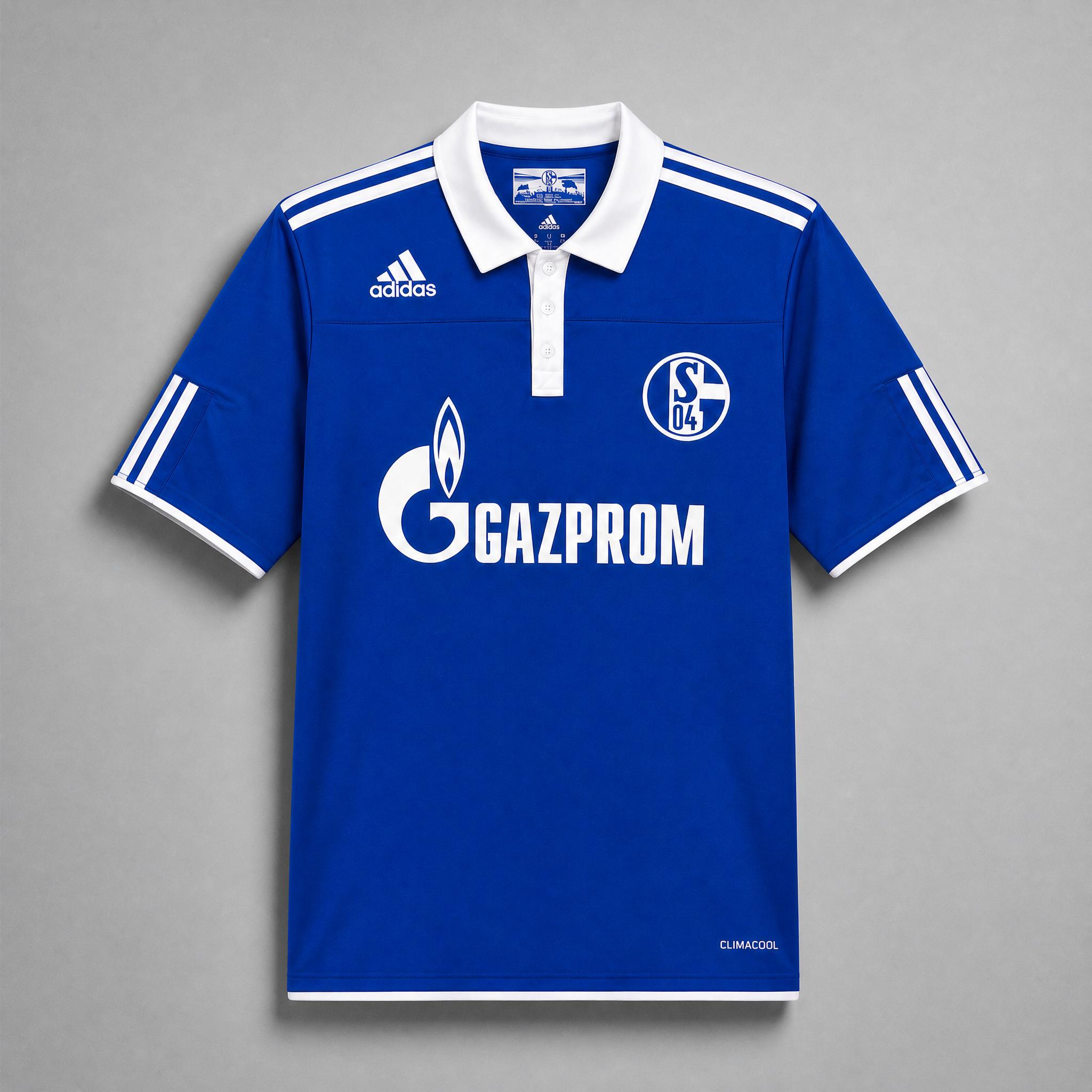 Schalke 04 maglia home 2010/11 blu reale vista frontale completa
