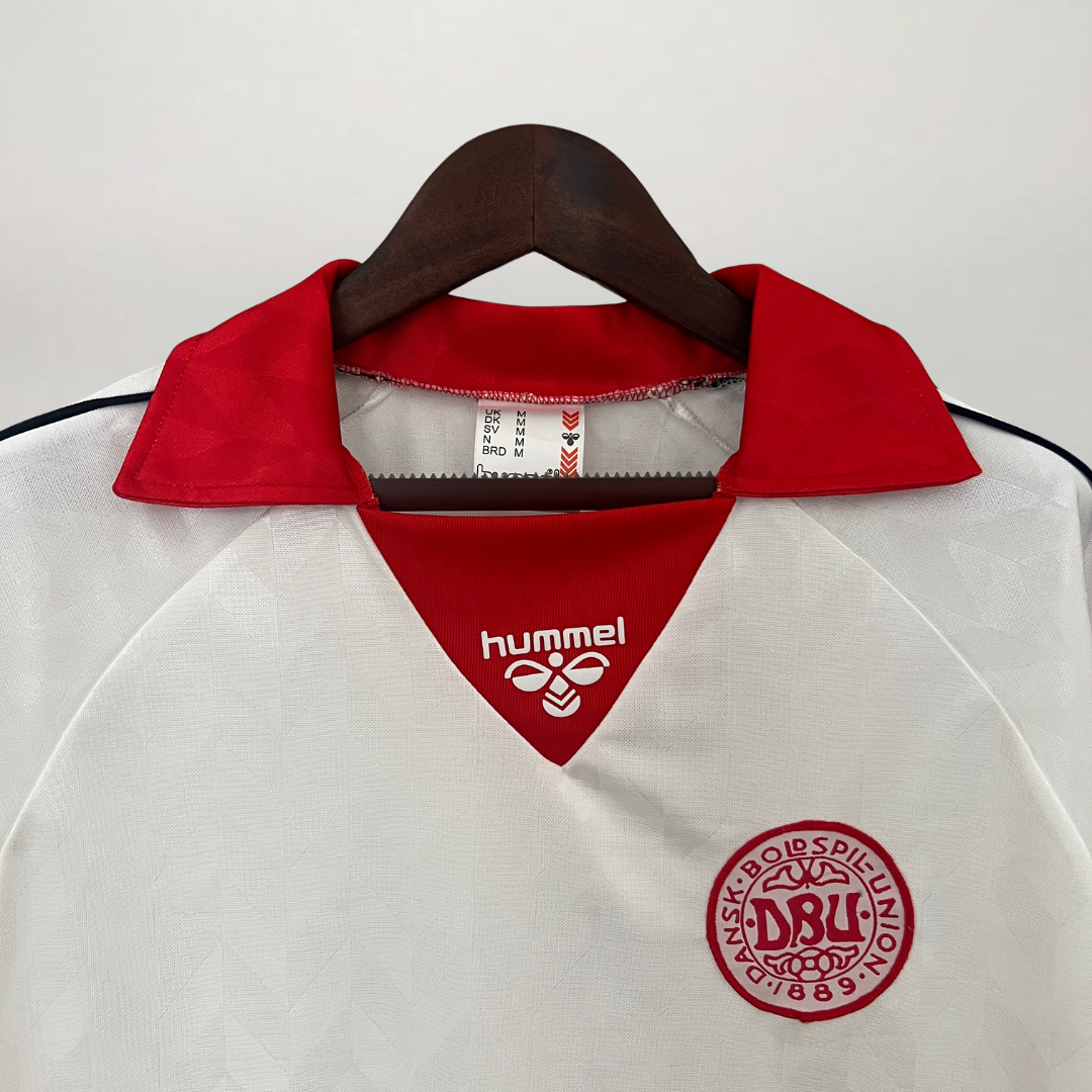 Texture tessuto maglia Danimarca away 1988 con pattern leggero
