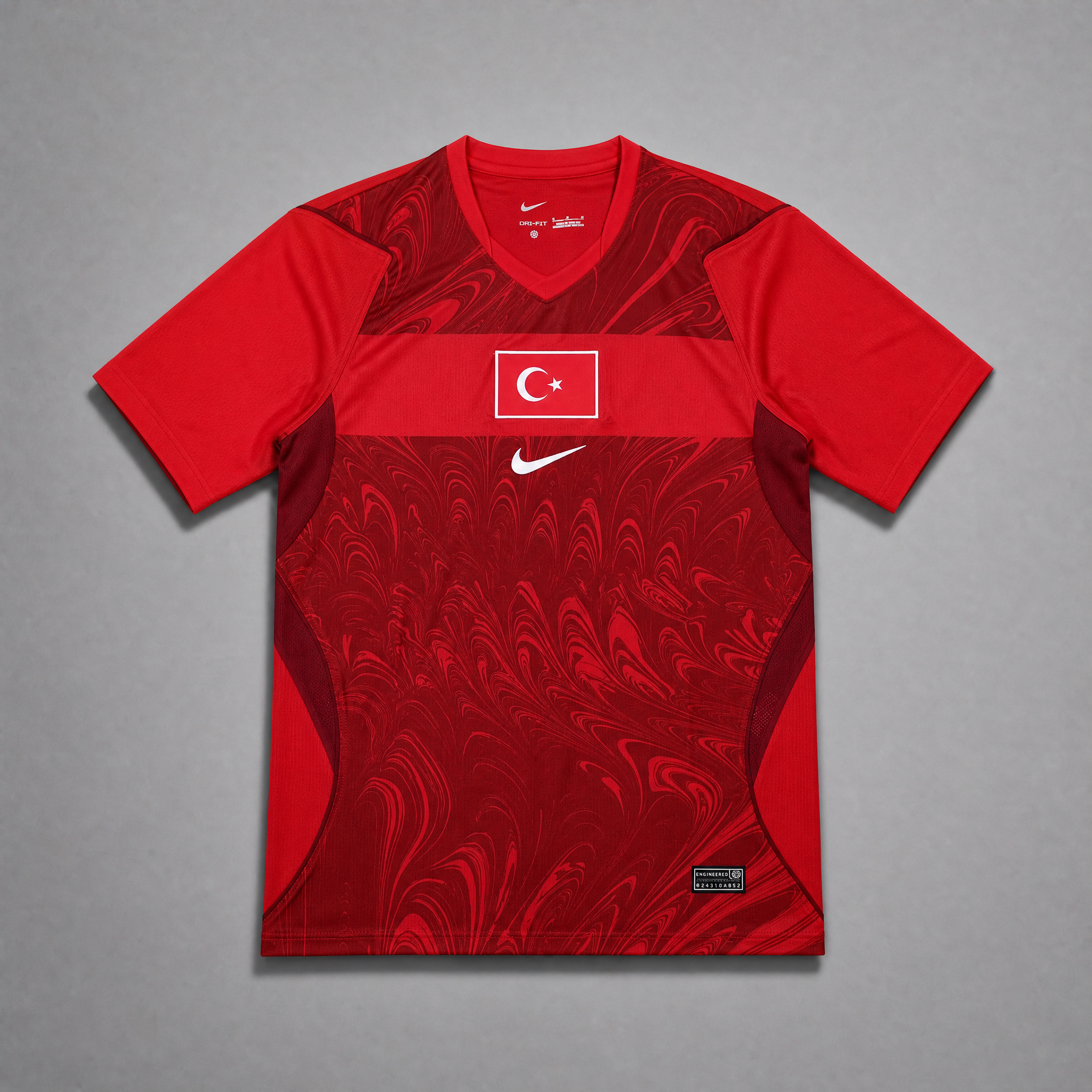 Turkey Maglia Home 2026 World Cup vista frontale design rosso e dettagli bianchi