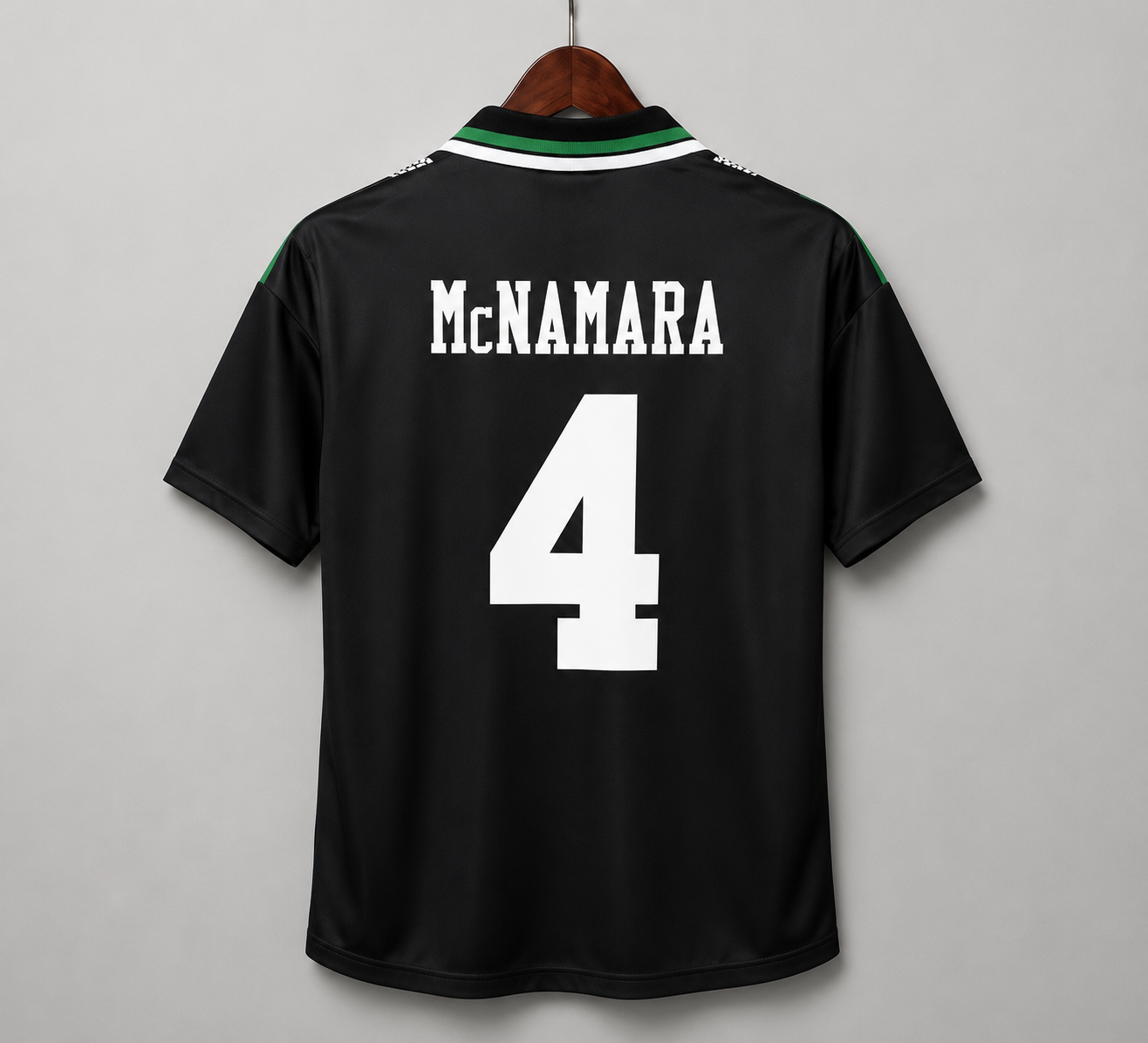 Celtics maglia calcio vintage nero verde stile britannico