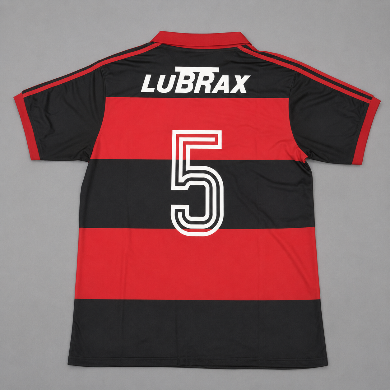 Flamengo home shirt 1990/91 con bande orizzontali rosso nere