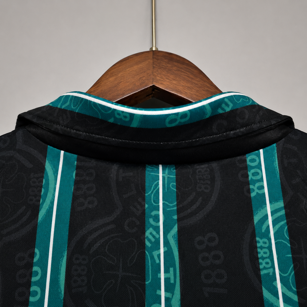 Dettaglio tessuto jersey Celtics vintage rigata