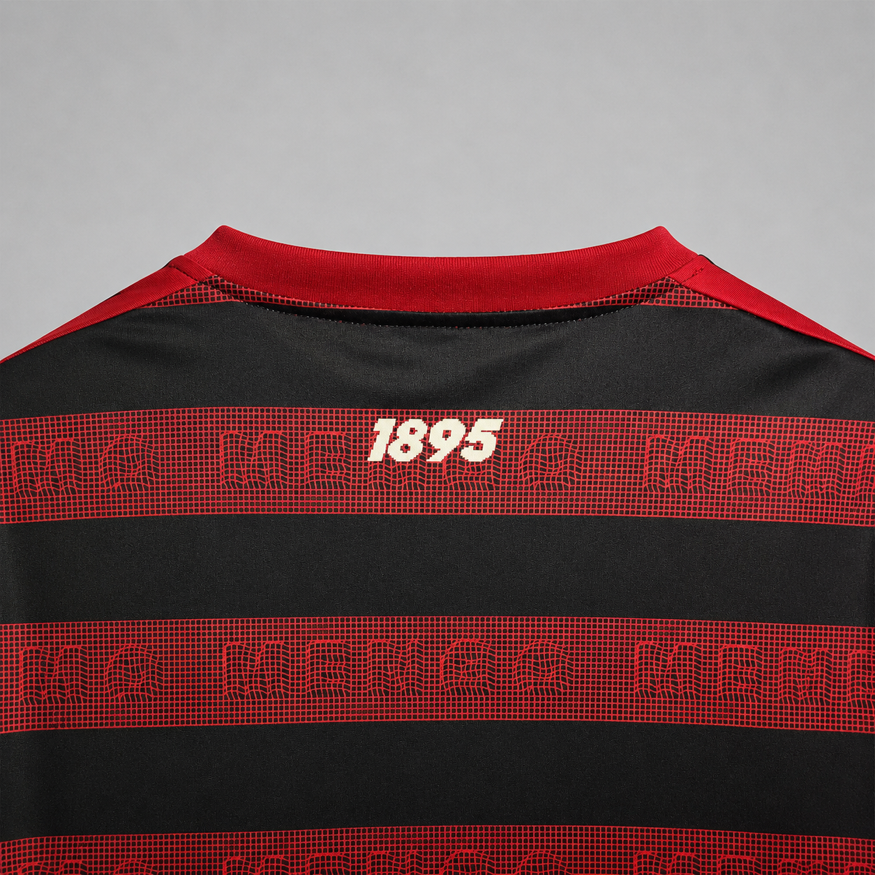 Close-up texture e dettagli Flamengo soccer jersey 2018/19