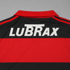 Dettaglio colletto rosso Flamengo jersey vintage 1990/91