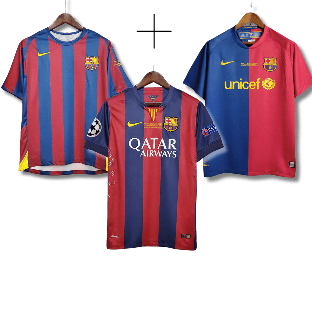 Barcellona 2006 + Barcellona 2009 + Barcellona 2015 - Retro Soccer Kit