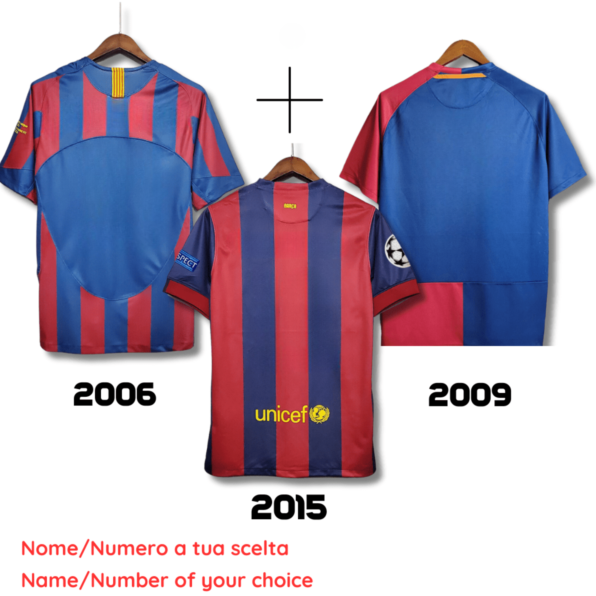 Barcellona 2006 + Barcellona 2009 + Barcellona 2015 - Retro Soccer Kit