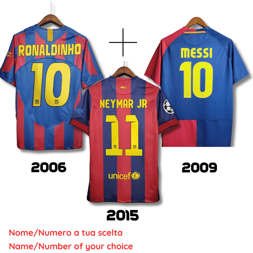 Barcellona 2006 + Barcellona 2009 + Barcellona 2015 - Retro Soccer Kit